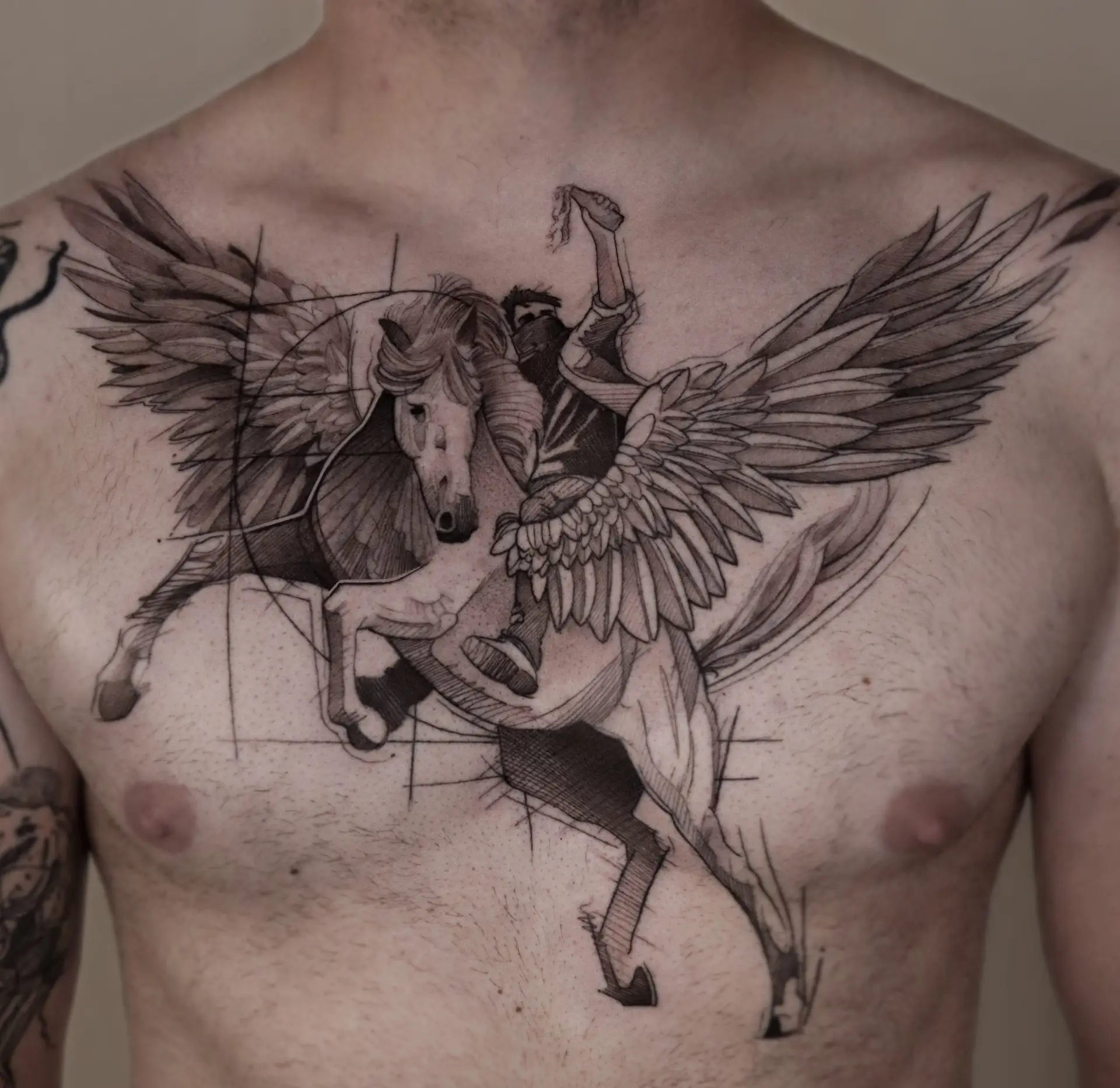Tatouage sketch réalisé par Lachwet - tatoueur chez LA FRATRIE TATTOO à Nice